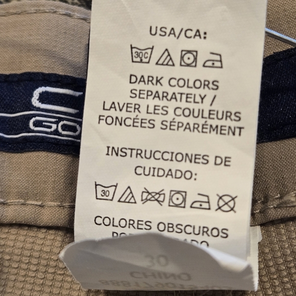 Chaps Golf 78 Men's 30 Tan Beige 9" Cargo Shorts 6 Pocket Stretch Flat Front - Picture 12 of 16